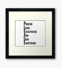 PLEASE how i met your mother Framed Print