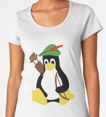 Robin Tux - Arch Linux Penguin Women's Premium T-Shirt