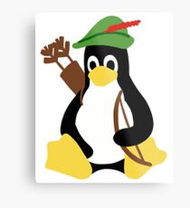 Robin Tux - Arch Linux Penguin Metal Print