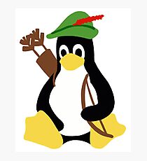 Robin Tux - Arch Linux Penguin Photographic Print