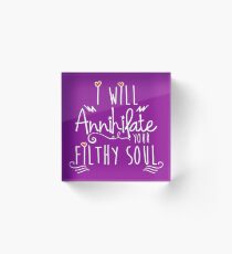 Love Annihilate Acrylic Block