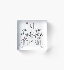 Love Annihilate Acrylic Block