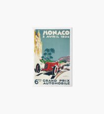 Rennplakat, Gran Prix de Monaco 1934, Vintages Plakat, Autoplakat Galeriedruck