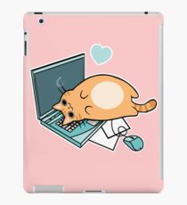 Cute Laptop Cat iPad Case/Skin