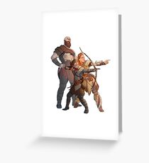 God of War Kratos Arteus Hunting Greeting Card