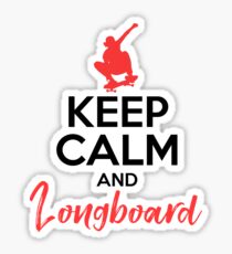 KEEP CALM AND LONGBOARD Sticker