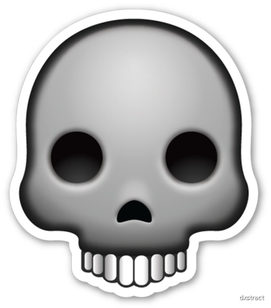  Skull Emoji By Dxstract Redbubble