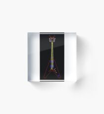 Flying V Guitar Acrylic Block