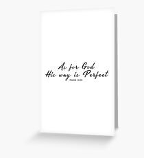Bible Verse Psalm 18:30 Greeting Card