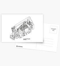 Axonometric of Hacienda in White Postcards