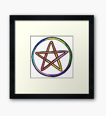 Rainbow Pentacle Framed Print