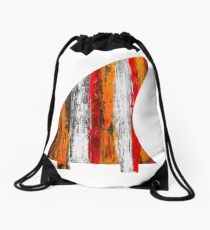 Salty surf fin Drawstring Bag