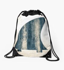 Salty surf fin Drawstring Bag