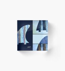 Salty surf fin Acrylic Block