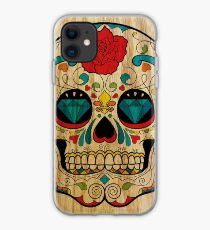 Wood Sugar Skull iPhone Case
