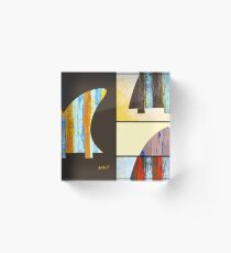 Salty surf fins Acrylic Block