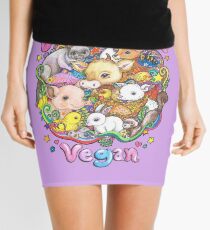Love, Peace, Vegan Mini Skirt