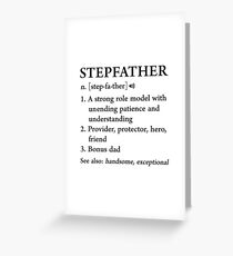 Stepfather Definition Funny Father's Day Gift For Cool Step Dad Greeting Card