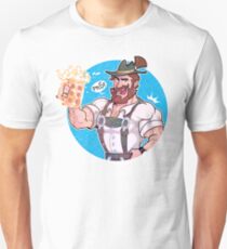Octoberfest Bavarian Bear Man with Beer Mug Unisex T-Shirt
