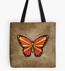 Macedonian Flag Butterfly Tote Bag