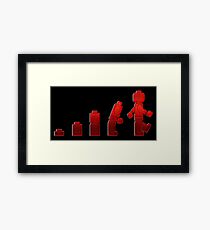 Evolution Of Lego Man Framed Print