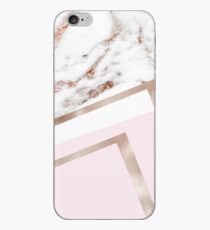 Geometric marble - luxe rose gold edition I iPhone Case