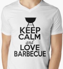Keep Calm and Love Barbecue Men's V-Neck T-Shirt