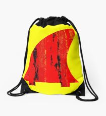 Salty surf fin Drawstring Bag