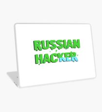 Russian Hacker Green Glitch Effect Laptop Skin