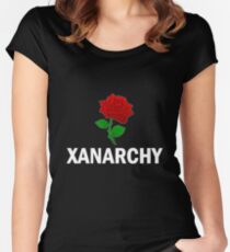 lil xan xanarchy rose Women's Fitted Scoop T-Shirt