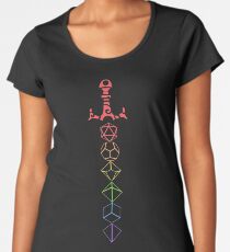 Rainbow Dice Sword LGBT Tabletop RPG Gaming Premium Scoop T-Shirt