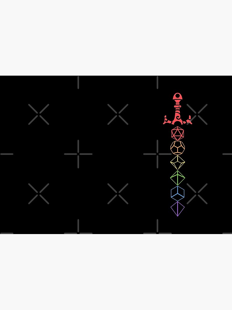 Rainbow Dice Sword LGBT Tabletop RPG Gaming by pixeptional