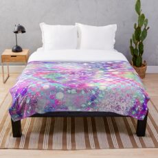 Rosa Sparkly Holographic Fleecedecke