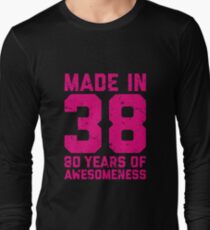 80th Birthday Gift Adult Age 80 Year Old Women Womens Long Sleeve T-Shirt