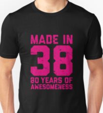 80th Birthday Gift Adult Age 80 Year Old Women Womens Unisex T-Shirt