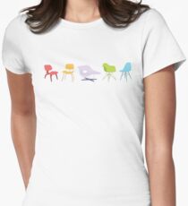 Ray & Charles Eames Chairs Classic Design Women's Fitted T-Shirt