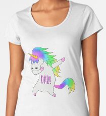 Camiseta premium para mujer Funny Unicorn Dabbing Hip Hop Dancing Rainbow Unicorn Edición limitada