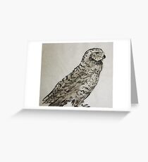 Snow Owl Greeting Card