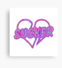 Sucker Graffiti | Typography Slogan Canvas Print