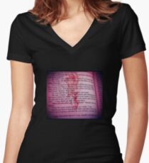 American Psycho - Bret Eason Ellis Women's Fitted V-Neck T-Shirt