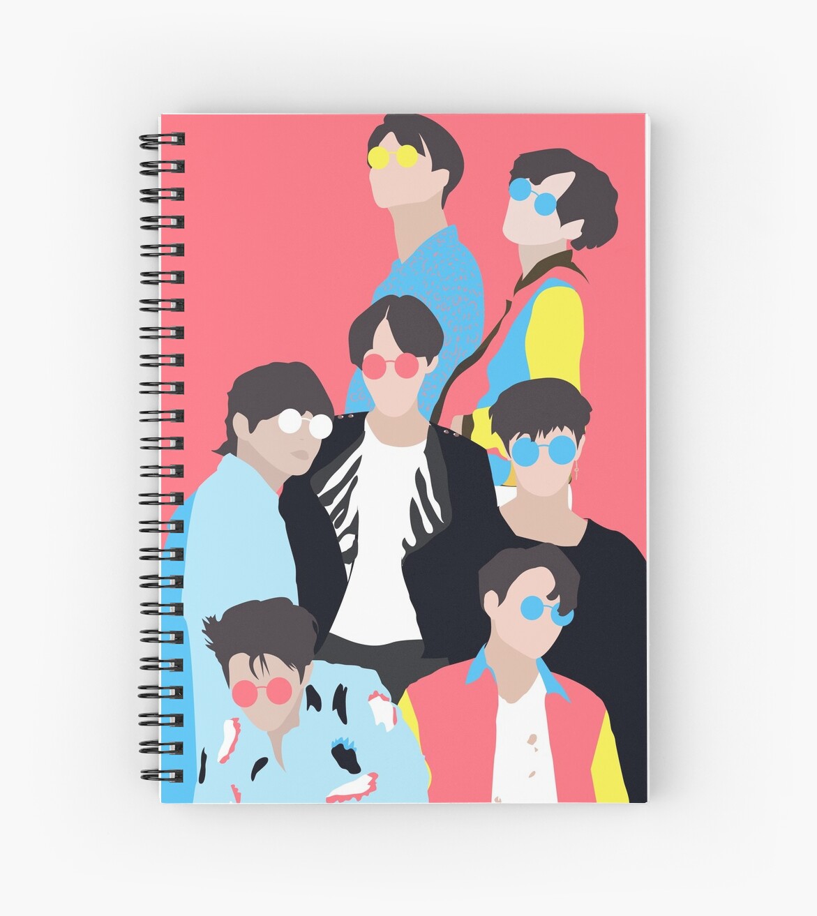 "BTS FAKE LOVE ILLUSTRATION" Spiral Notebooks by