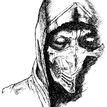 Mortal Kombat Drawings - Mortal Kombat Characters Scorpion Drawing  Transparent PNG - 600x823 - Free Download on NicePNG