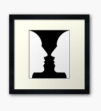 Optical Illusion Vase Framed Print