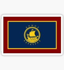 Flag of Corfu, Greece Sticker