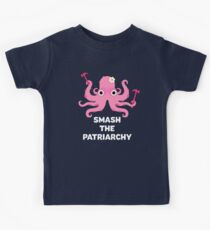 Kampf wie ein Mädchen: Smash the Patriarchy - Octopus Kinder T-Shirt