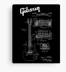 Guitar Gibson Les Paul Patent White Canvas Print