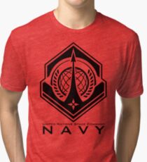 Halo | UNSC Navy Insignia With Words Tri-blend T-Shirt