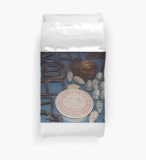 Belt buckles, iron musket bullets and Jules Hauel perfume from the 1840s Duvet Cover