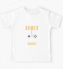 Camiseta para niños Die besten Gamer spawnen im August