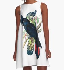 Australian Banksian Black Cockatoo A-Line Dress